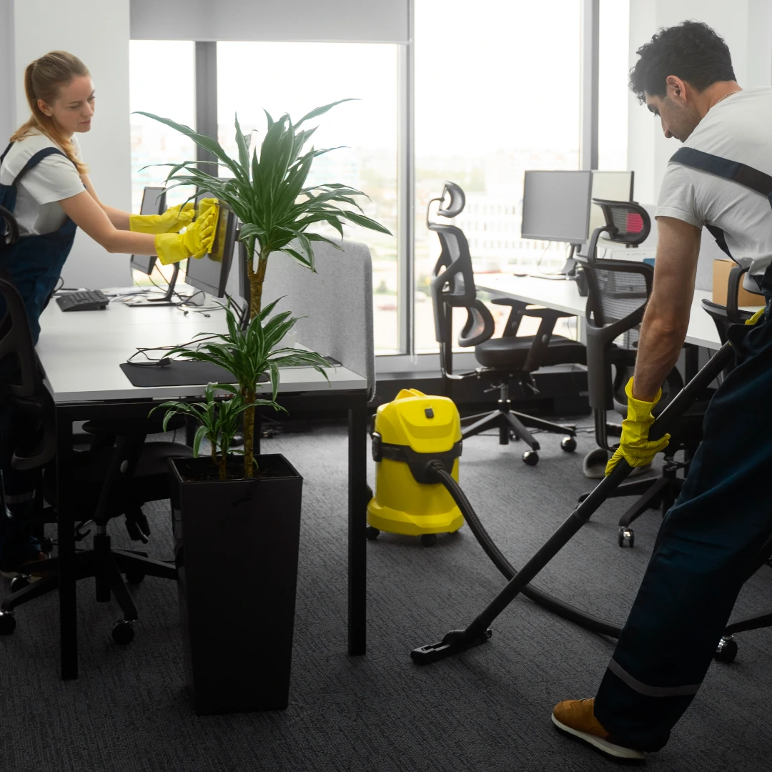 arlington home cleaning team doing an office cleaning service
